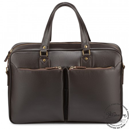 Кожаная деловая сумка "Роберт" (коричневая)