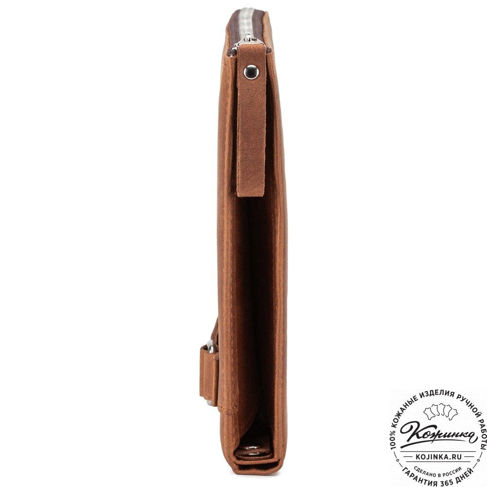 Кожаная папка для документов "Кейптаун" (коричневый крейзи)