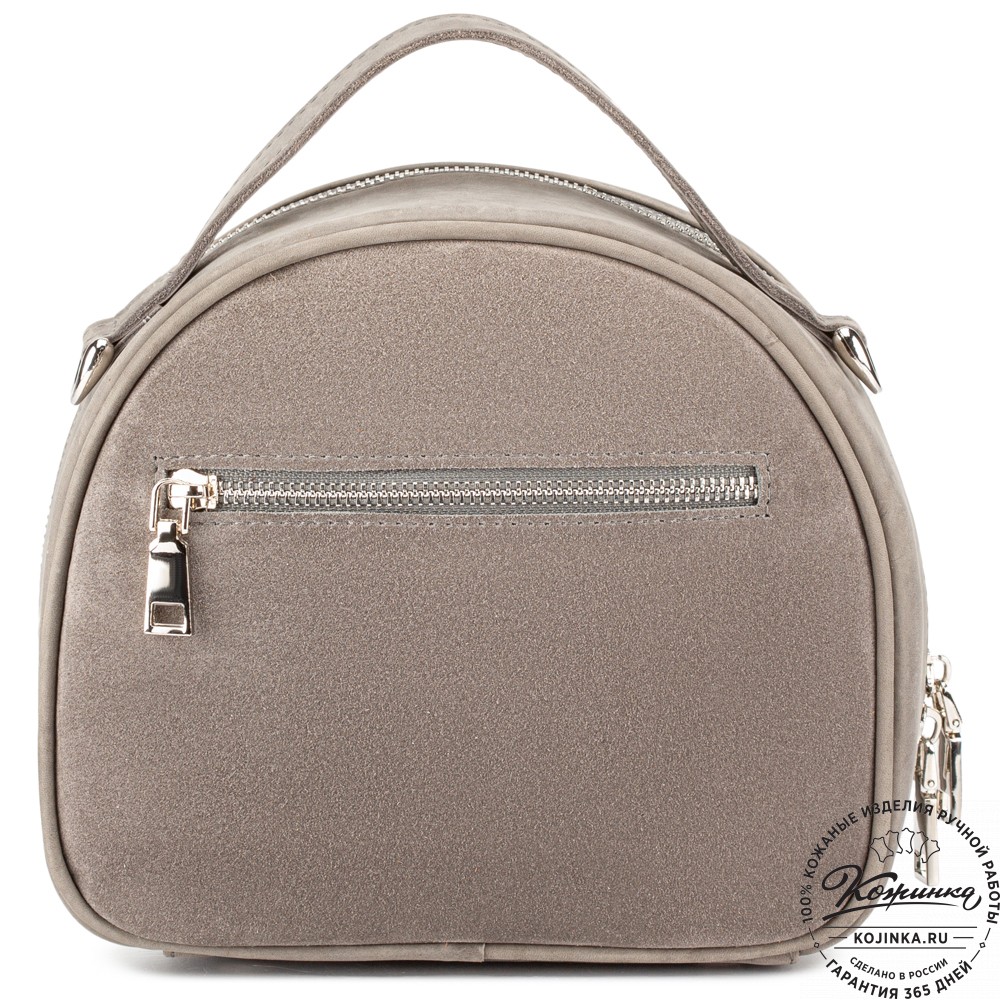 Женская кожаная сумка "Селин" (серая)