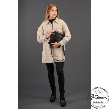 Кожаная сумка "Цезарь" (тёмно-коричневая)