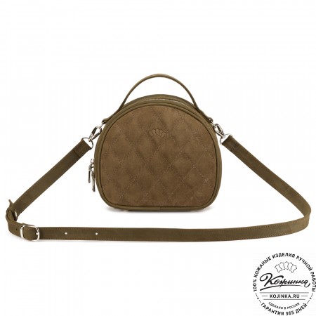 Женская кожаная сумка "Селин" (хаки)