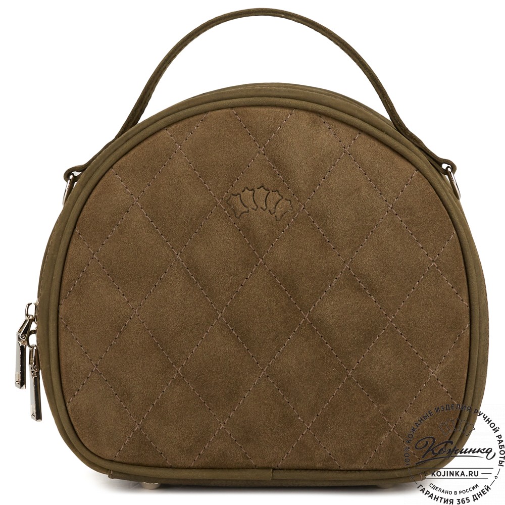Женская кожаная сумка "Селин" (хаки)