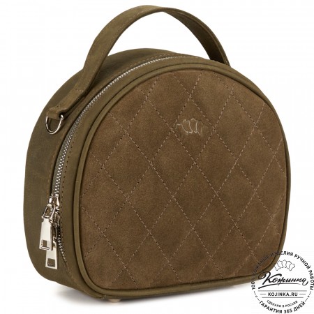 Женская кожаная сумка "Селин" (хаки)