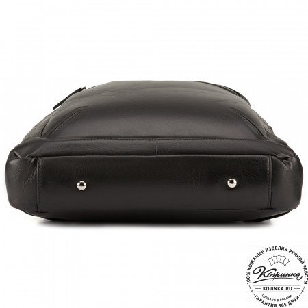 Кожаный рюкзак "Верса" (чёрный) 