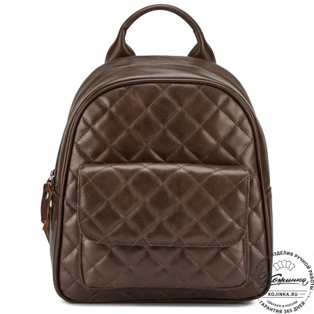 Женский кожаный рюкзак "Гермиона" (коричневый)