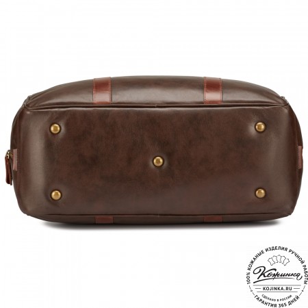 Кожаная дорожная сумка "Ирландия" (коричневая гладкая кожа)