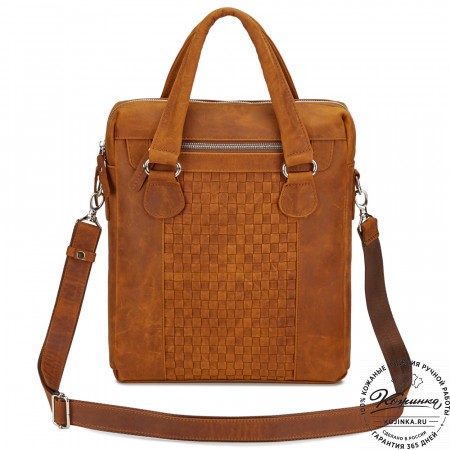 Кожаная сумка "Крюгер" (коричневый крейзи)