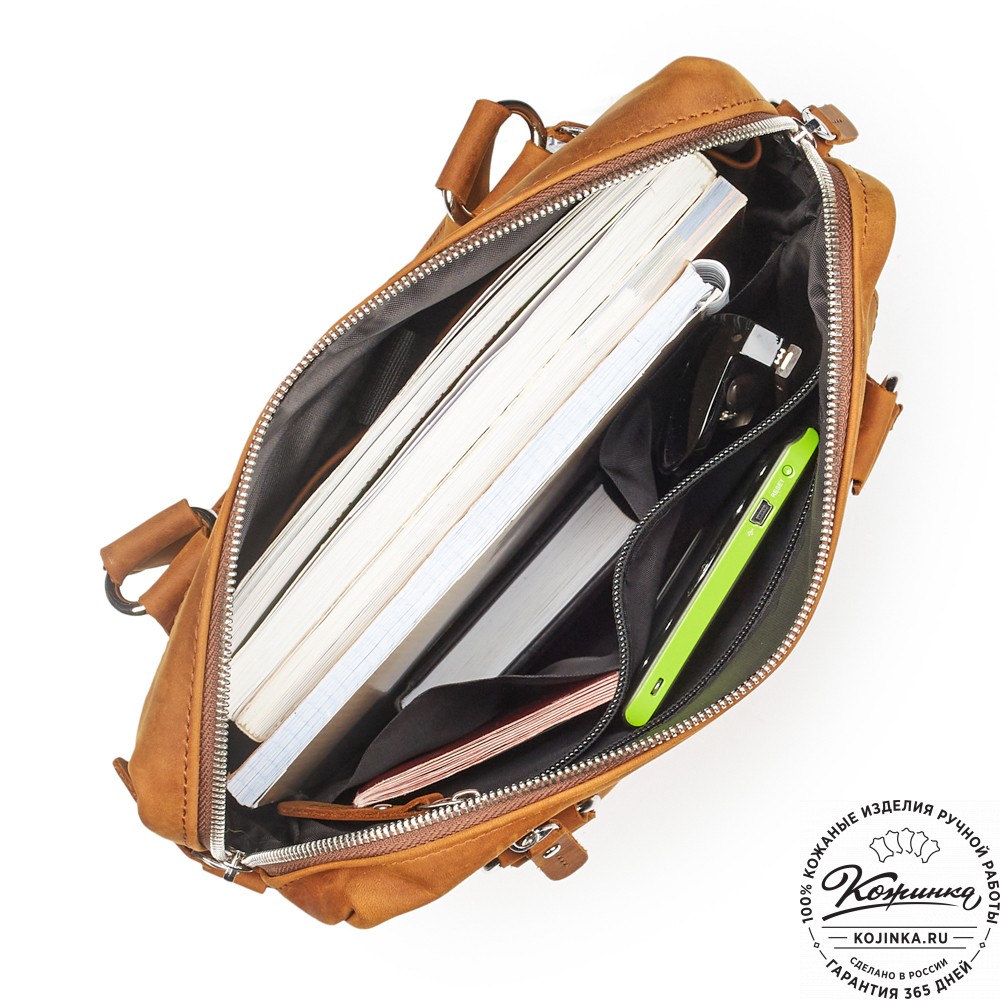 Кожаная сумка "Крюгер" (коричневый крейзи)