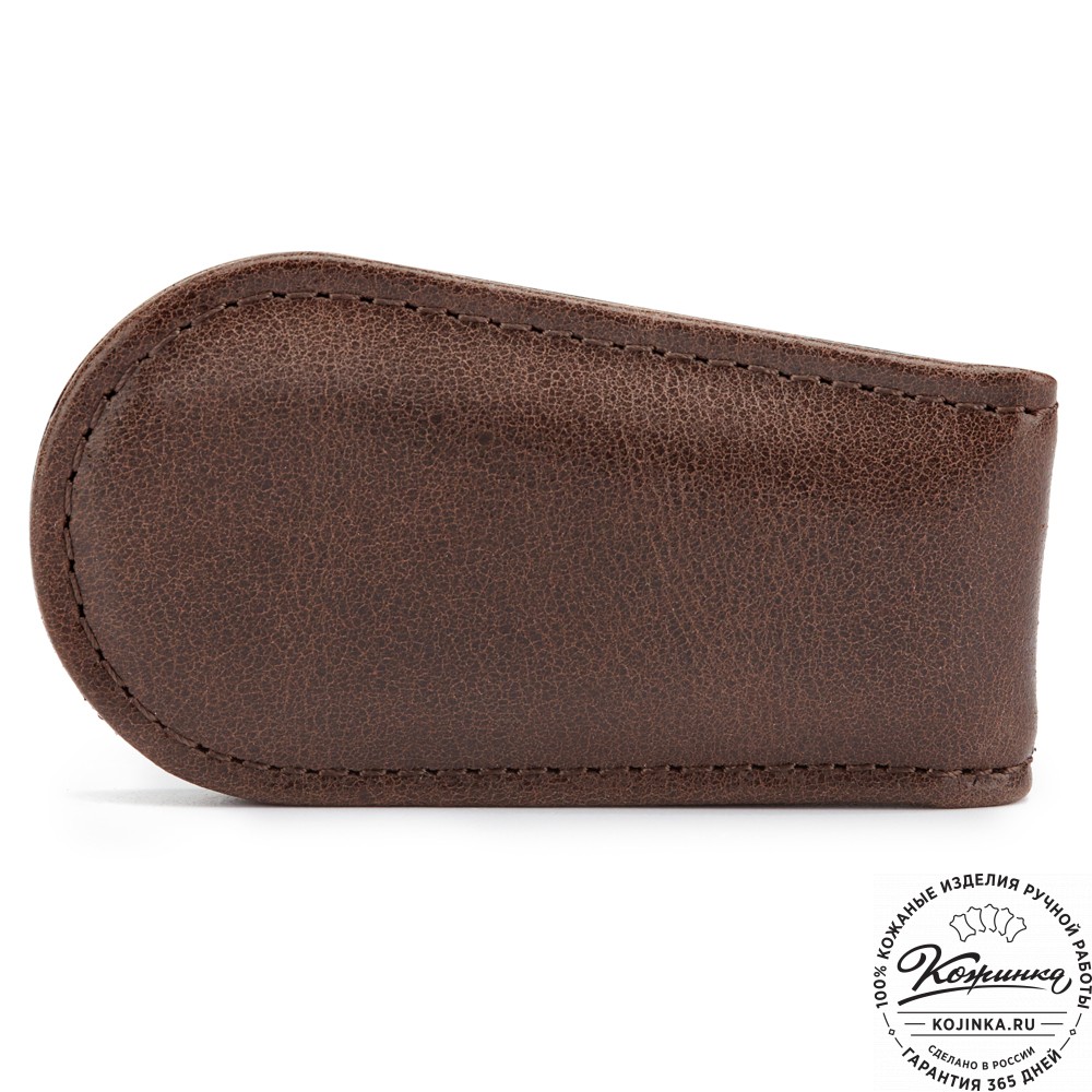 Кожаный зажим для денег "Бонн" (коричневый)