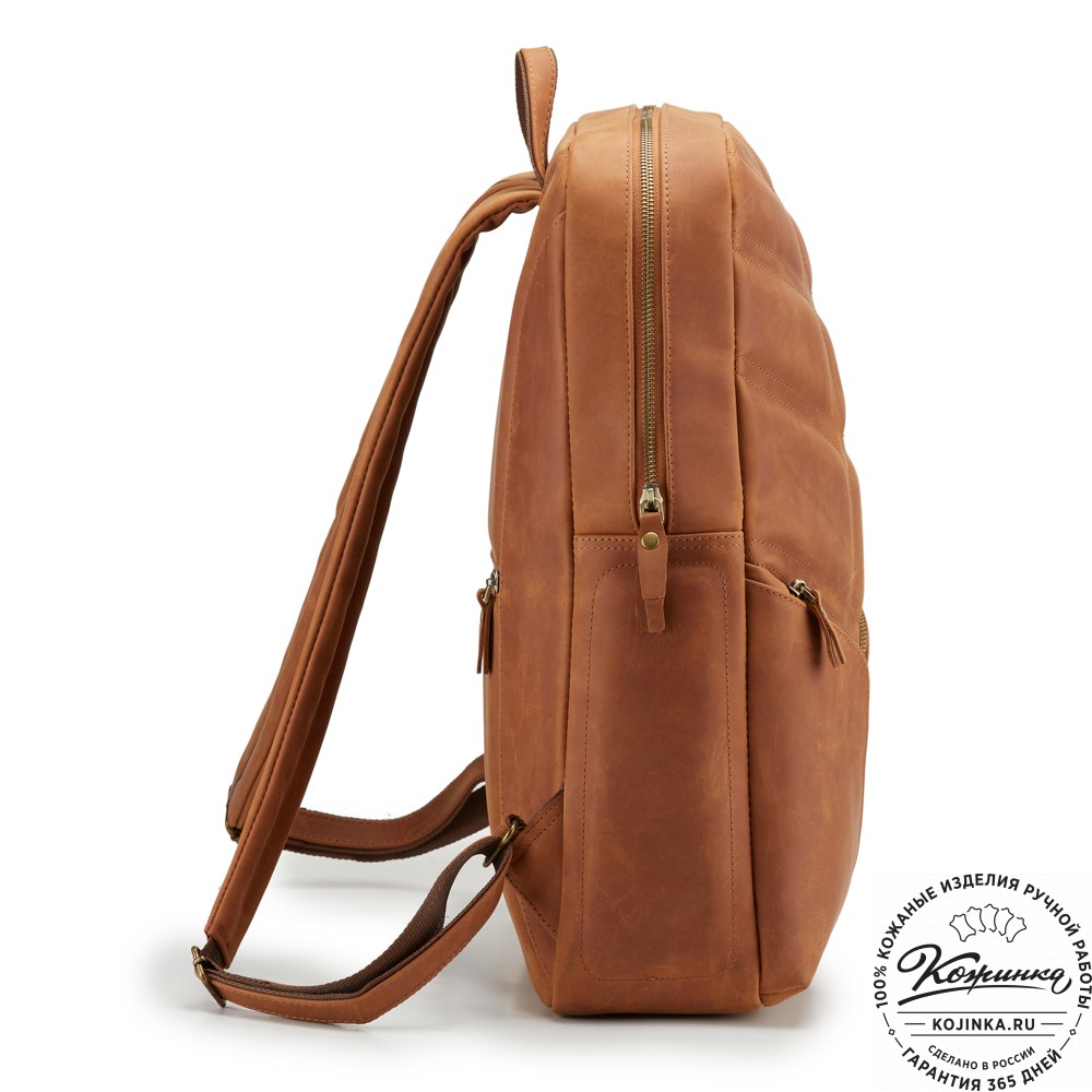 Кожаный рюкзак "Джейкоб" (коричневый крейзи)