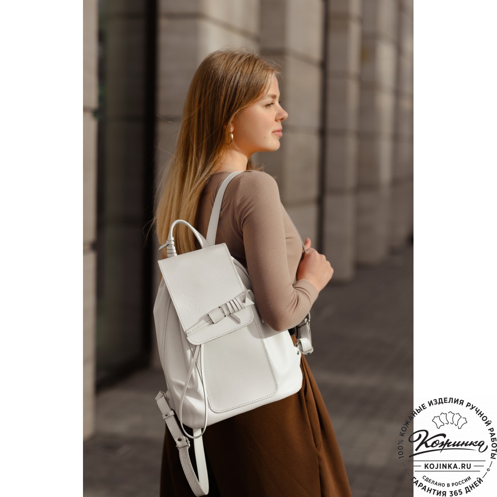 Женский кожаный рюкзак "Гейша" (розовый)