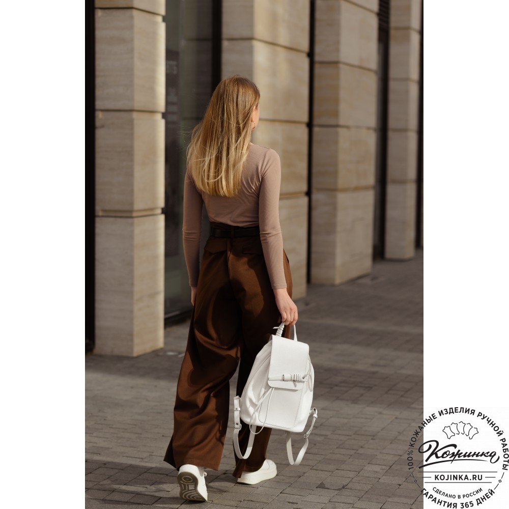 Женский кожаный рюкзак "Гейша" (розовый)