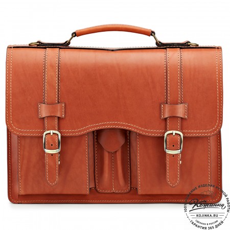 Кожаный портфель "Юрист"  (рыжий)