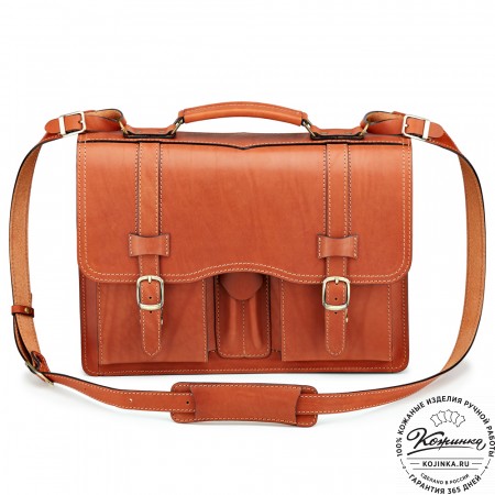 Кожаный портфель "Юрист"  (рыжий)