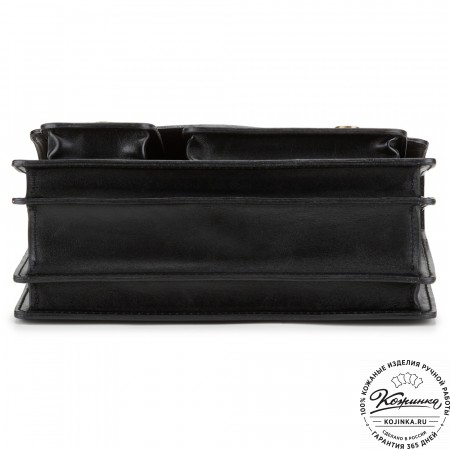 Мужской кожаный портфель "Оптима II" (чёрный)