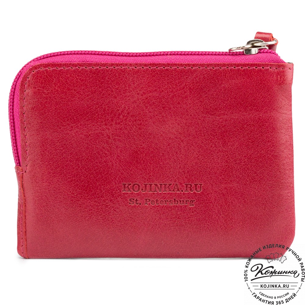 Кожаный кошелёк "Баден" (красный)