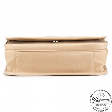 Кожаная сумка "Риана" (бежевый крейзи)