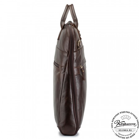 Кожаный портплед "Сильвер" (темно-коричневый)