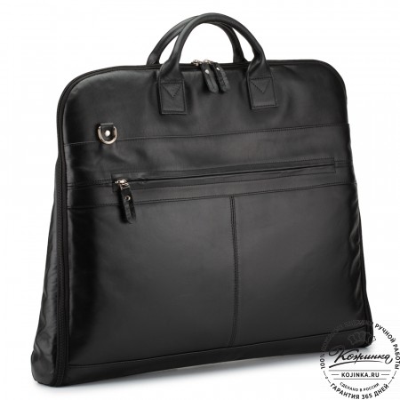 Кожаный портплед "Сильвер" (чёрный)