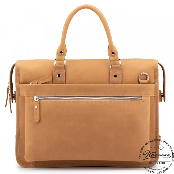 Кожаная деловая сумка "Вильямс" (коричневый крейзи) . фото 1