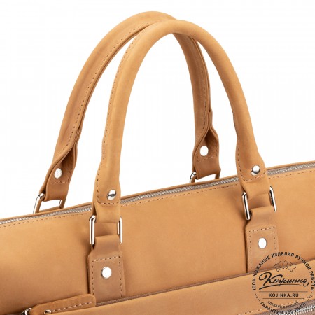 Кожаная деловая сумка "Вильямс" (коричневый крейзи) 