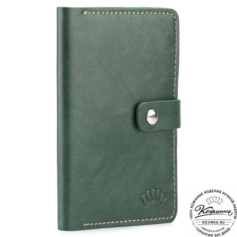 Кожаный бумажник водителя "Дакар" (зелёный)