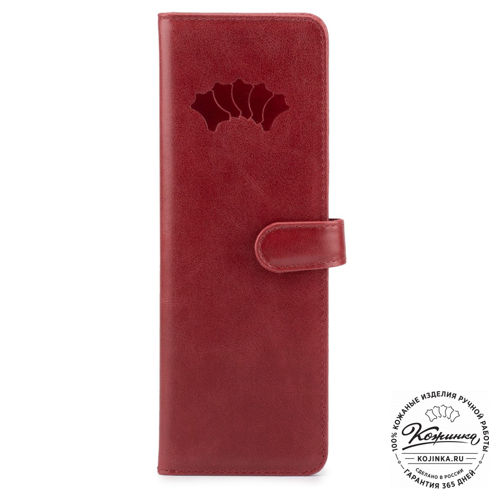 Кожаная визитница Токио (малина)