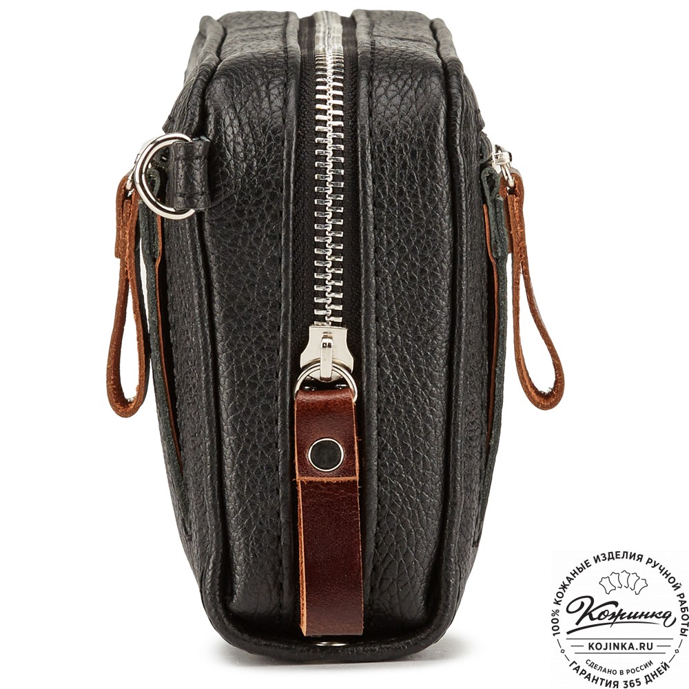 Кожаный клатч "Магадан" (чёрный) 