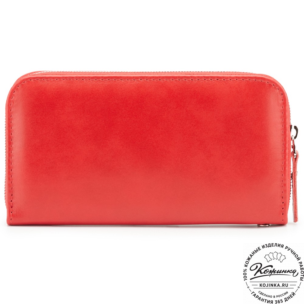 Кожаный клатч "Картер" (красная гладкая кожа) 