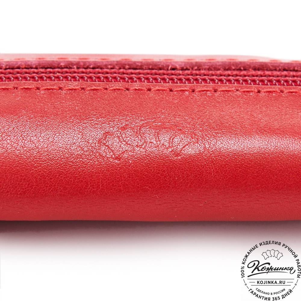 Кожаная ключница "Соло" (красная гладкая кожа)