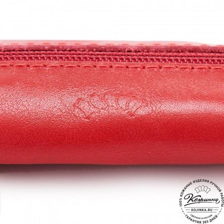 Кожаная ключница "Соло" (красная гладкая кожа)