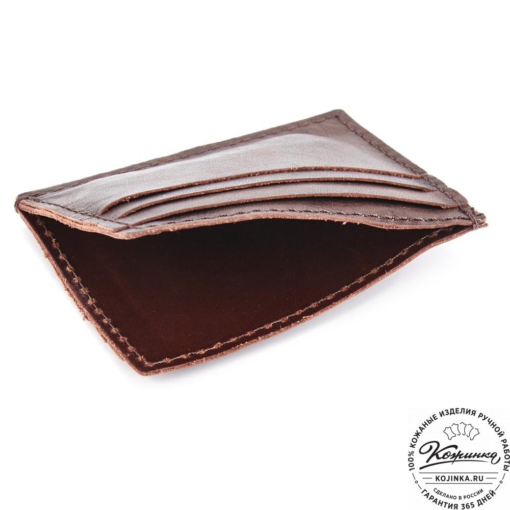 Кожаный картхолдер "Вавилон" (коричневый)