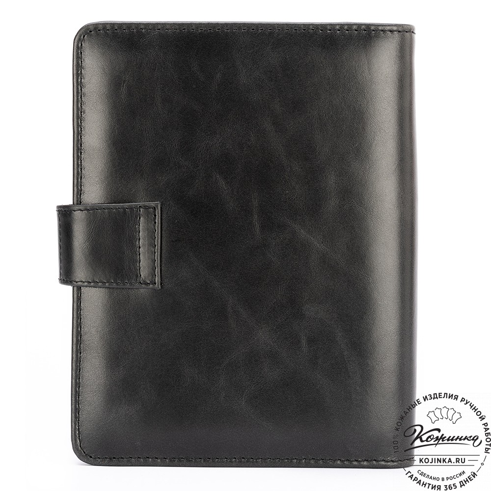 Кожаный ежедневник "Монблан" (чёрный антик)