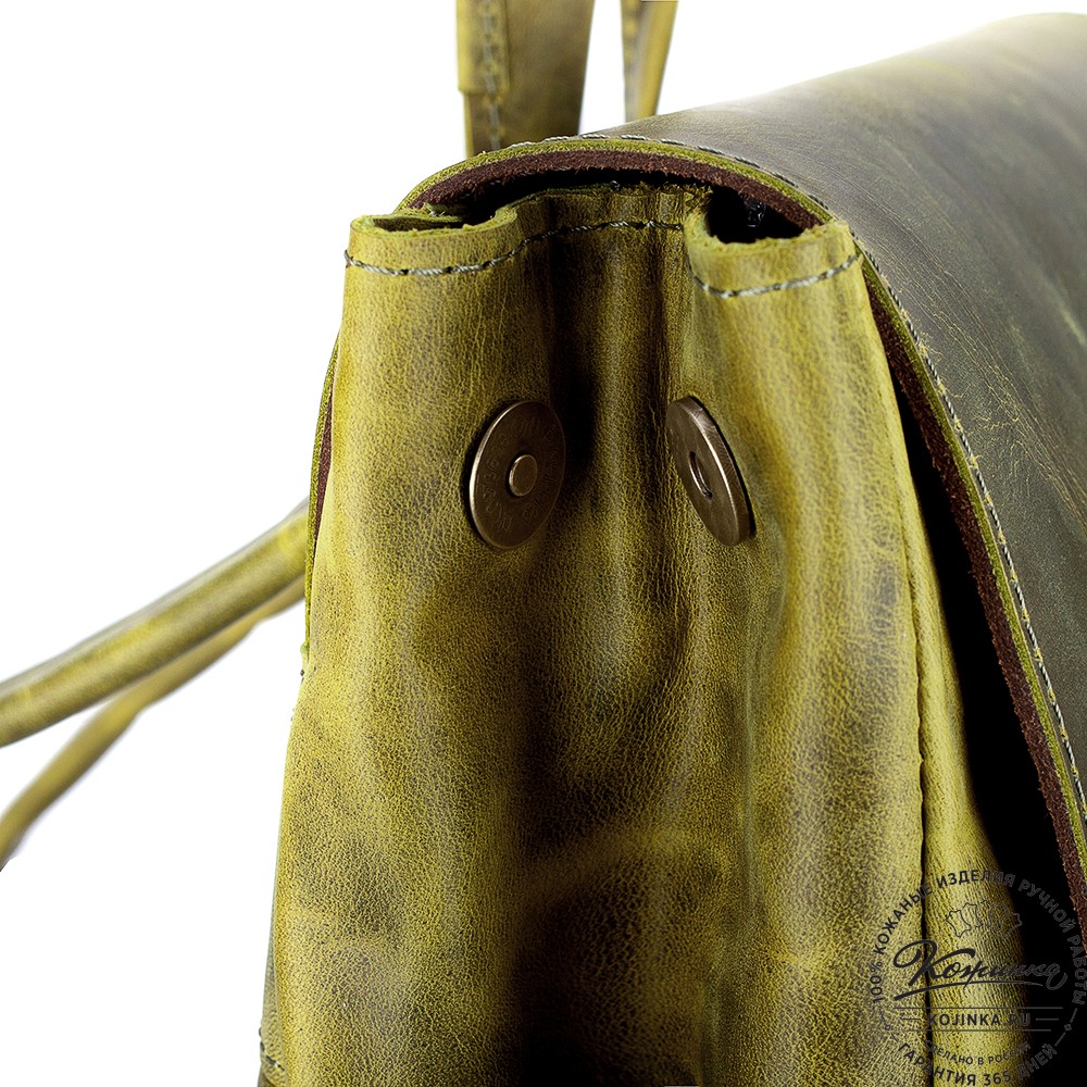 Кожаный рюкзак "Индиго" (лимон крейзи)