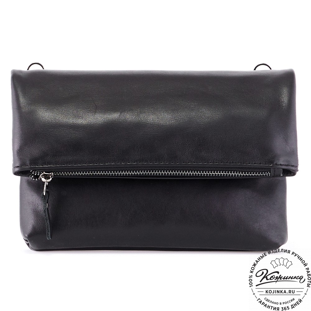 Кожаный клатч "Молли" (чёрный)