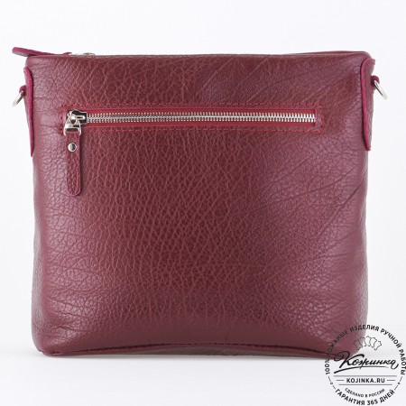 Женская кожаная сумка "Саманта" (бордо)