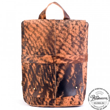 Кожаный рюкзак "Санчо" (старение рыжий)