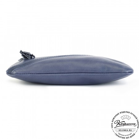 Женская кожаная сумка "Шарлота" (синяя)