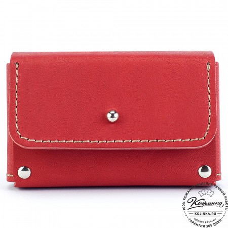 Кожаный картхолдер "Тироль" (красный) 