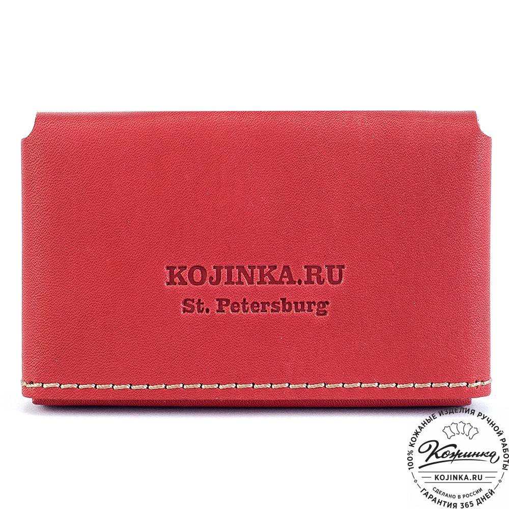 Кожаный картхолдер "Тироль" (красный) 