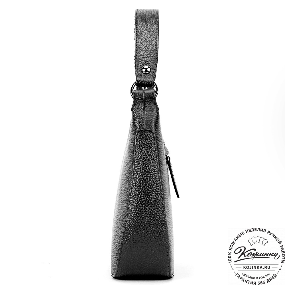 Женская кожаная сумка "Каролина" (чёрная)