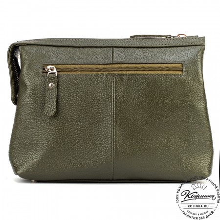 Женская кожаная сумка "Валери" (хаки)