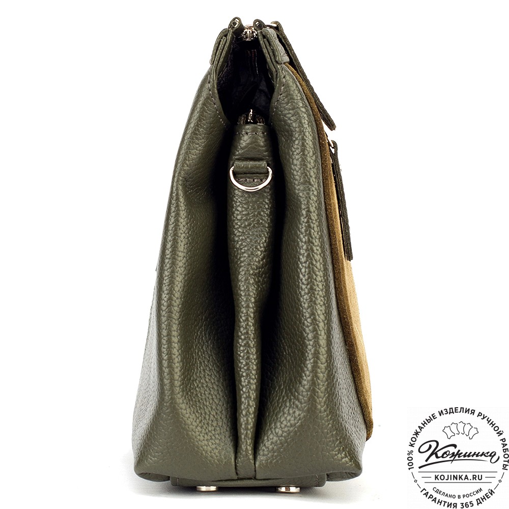 Женская кожаная сумка "Валери" (хаки)