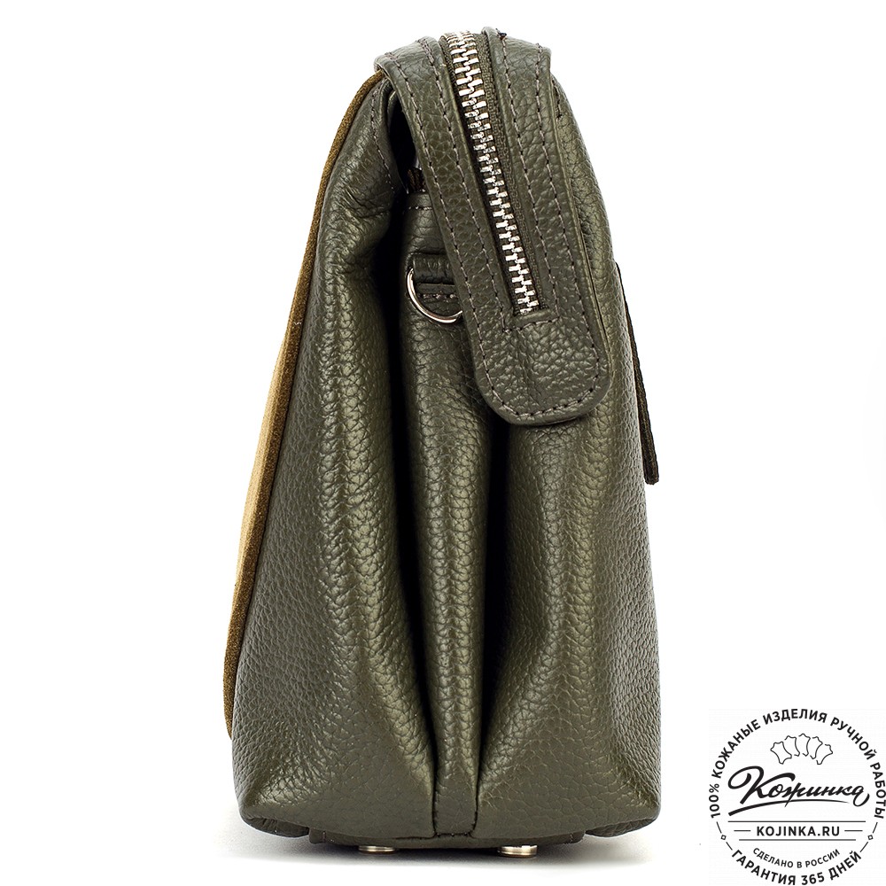 Женская кожаная сумка "Валери" (хаки)