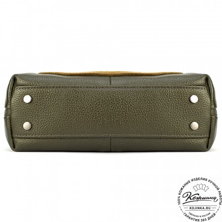 Женская кожаная сумка "Валери" (хаки)