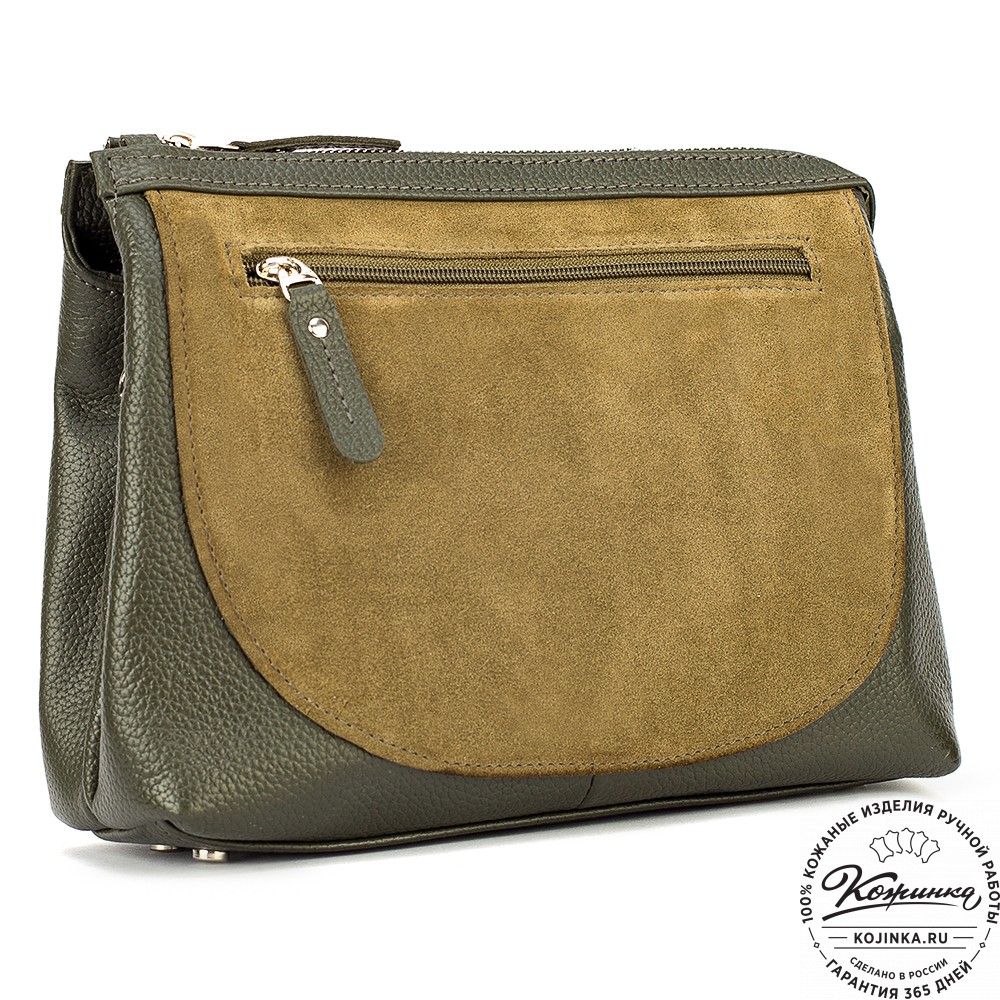 Женская кожаная сумка "Валери" (хаки)