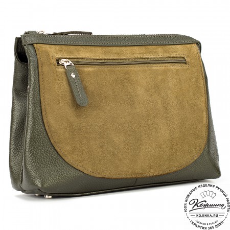 Женская кожаная сумка "Валери" (хаки)