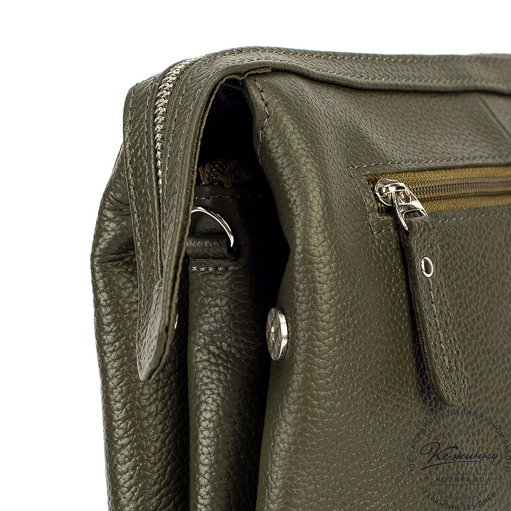 Женская кожаная сумка "Валери" (хаки)