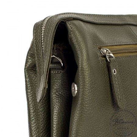 Женская кожаная сумка "Валери" (хаки)