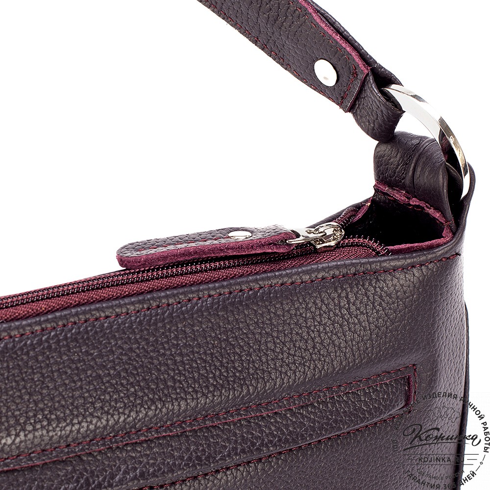 Женская кожаная сумка "Каролина" (баклажан)